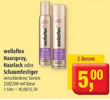 wellaflex Haarspray, Haarspray oder Schaumfestiger verschiedene Sorten 250/200-ml-Dose