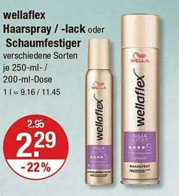 wellaflex Haarspray / -lack oder Schaumfestiger verschiedene Sorten je 250-ml- / 200-ml-Dose