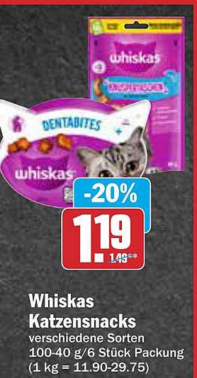 Whiskas Katzensnacks - verschiedene Sorten