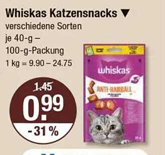 Whiskas Katzensnacks - verschiedene Sorten