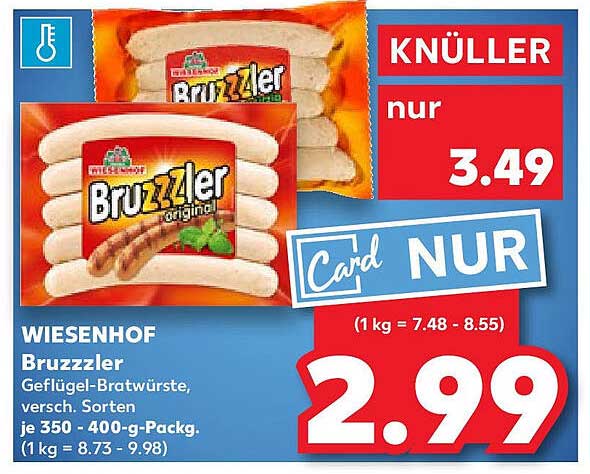 WIESENHOF Bruzzler Geflügel-Bratwürste, versch. Sorten