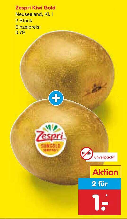 Zespri Kiwi Gold 2 Stück für 1,- Euro