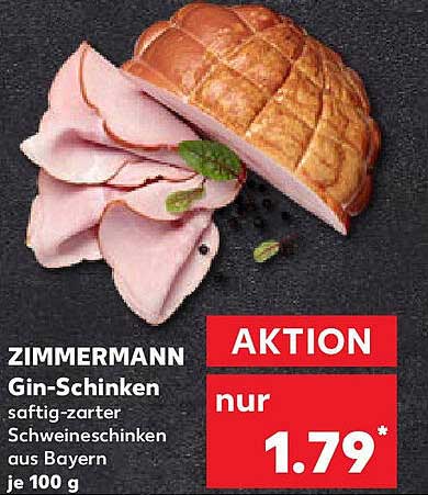 ZIMMERMANN Gin-Schinken - saftig-zarter Schweineschinken aus Bayern
