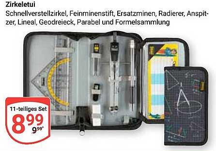 Zirkelset 11-teilig - Schnelle Skizzentechniken für Zuhause oder die Schule