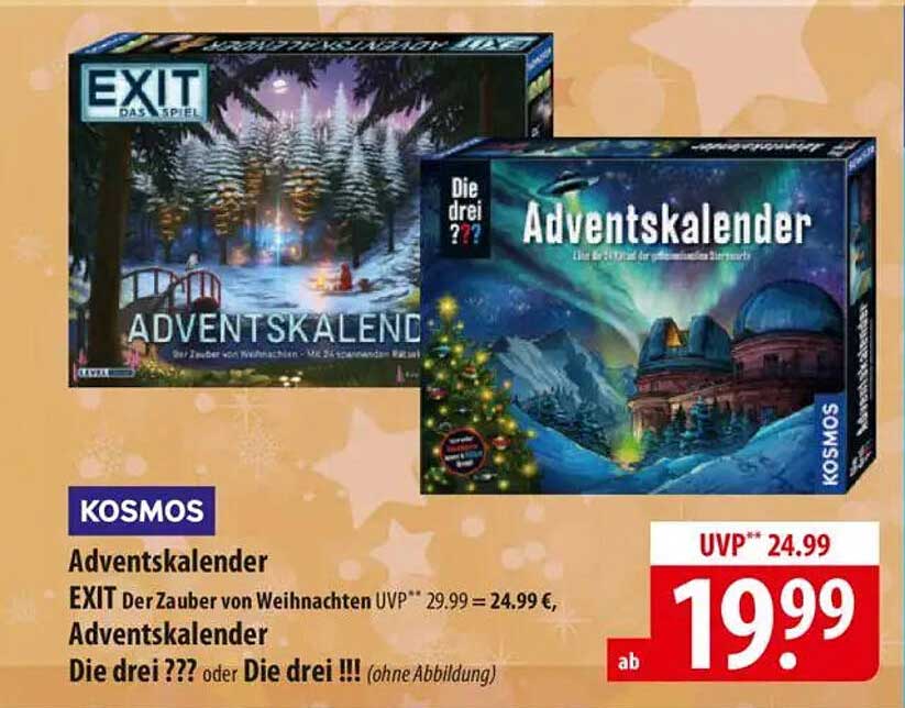 Adventskalender - Die drei ??? oder Die drei !!!