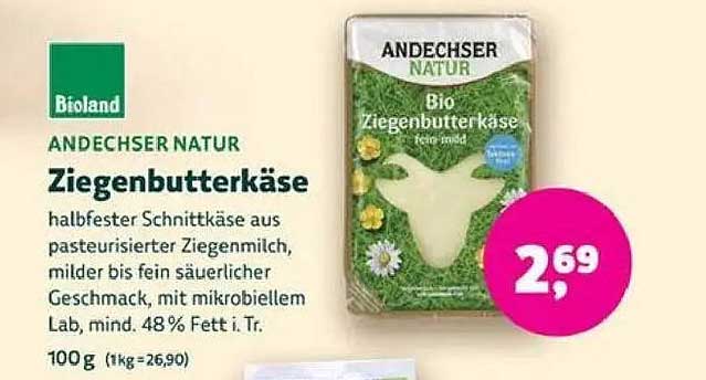 ANDECHSER NATUR Bio Ziegenbutterkäse fein mild