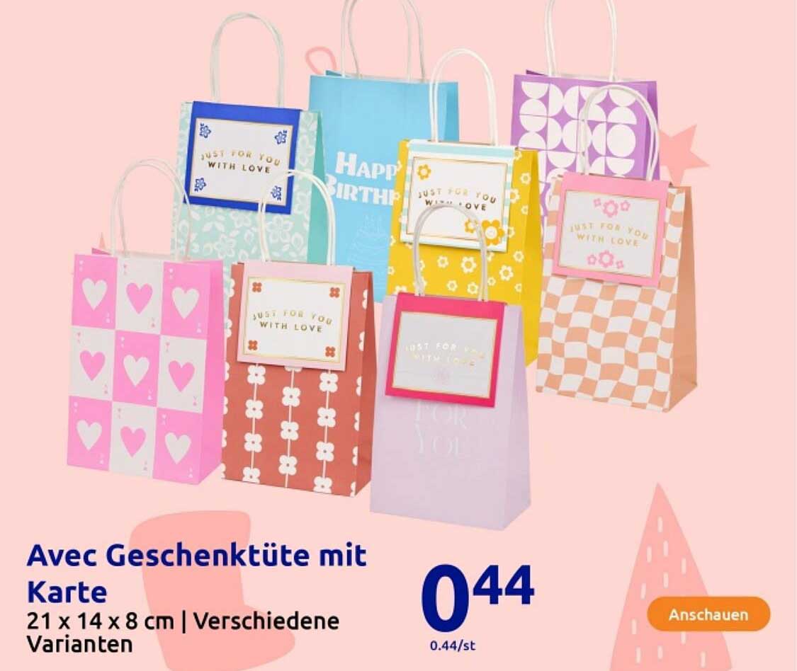 Avec Geschenktüte mit Karte