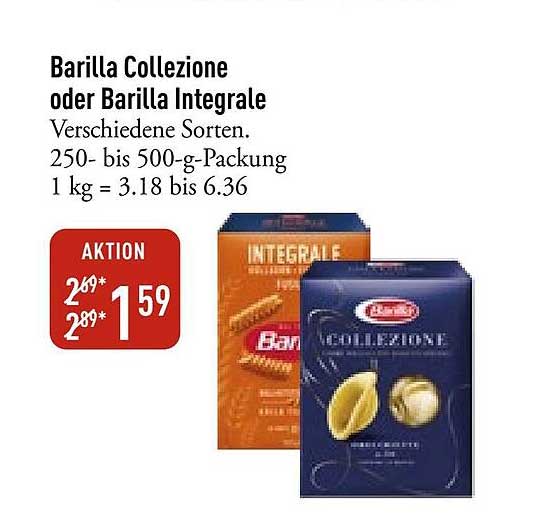 Barilla Collezione oder Barilla Integrale