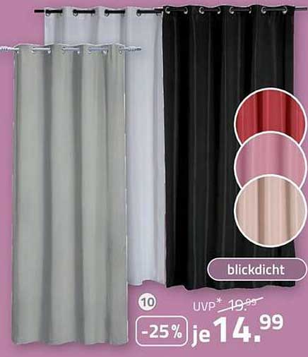 Blickdichte Gardinen in verschiedenen Farben