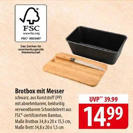 Brotbox mit Messer