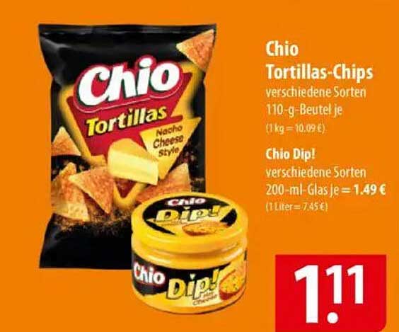Chio Tortillas-Chips und Chio Dip!