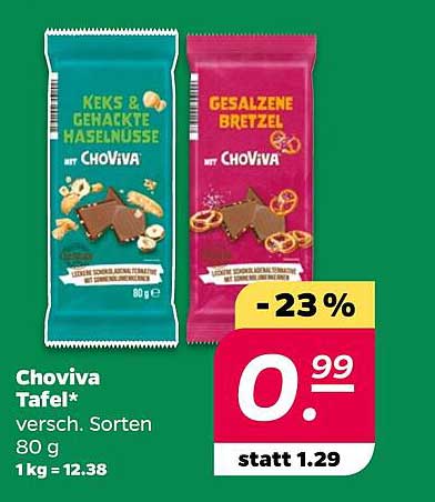 Choviva Tafel - Sorten: Keks & gehackte Haselnüsse und gesalzene Brezel