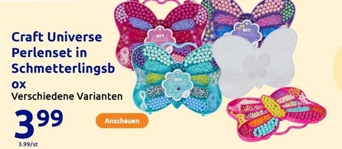 Craft Universe Perlenset in Schmetterlingsbox - Verschiedene Varianten