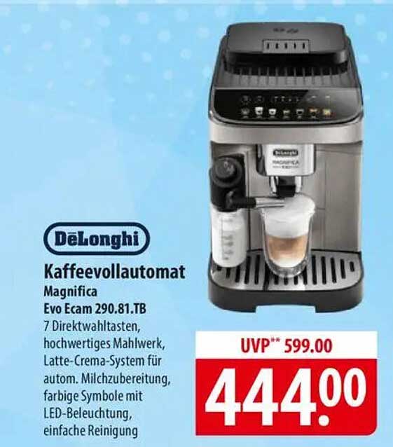 DeLonghi Kaffeevollautomat Magnifica Evo Ecam 290.81.TB