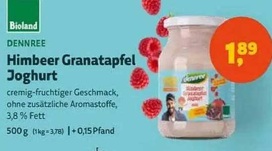 DENNREE Himbeer Granatapfel Joghurt