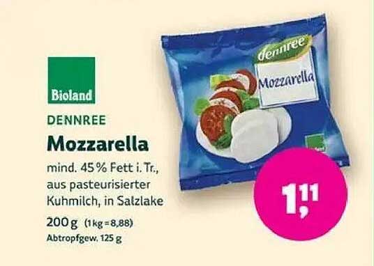 DENNREE Mozzarella - 200 g