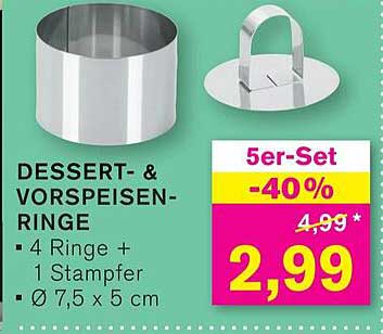 DESSERT- & VORSPEISEN-RINGE 5er-Set