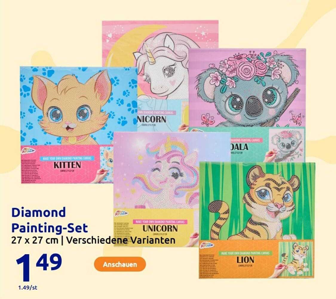 Diamond Painting-Set 27 x 27 cm - Verschiedene Varianten