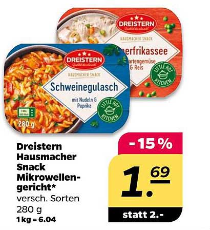 Drei Stern Hausmacher Snack Mikrowellen-Gericht 280 g