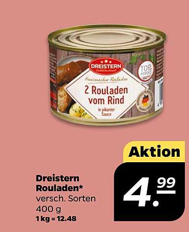 Dreister Rinderrouladen in der Dose – 2 Stück in kräftiger Sauce