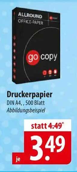 Druckerpapier DIN A4, 500 Blatt