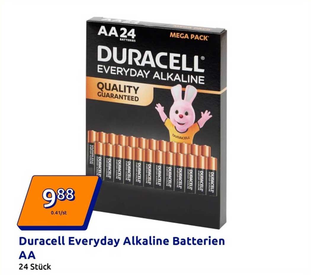 Duracell Everyday Alkaline Batterien AA – 24 Stück