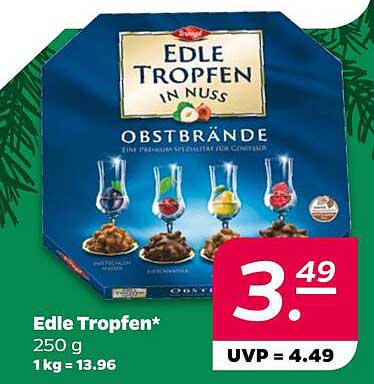 Edle Tropfen in Nuss - Obstbrände 250 g