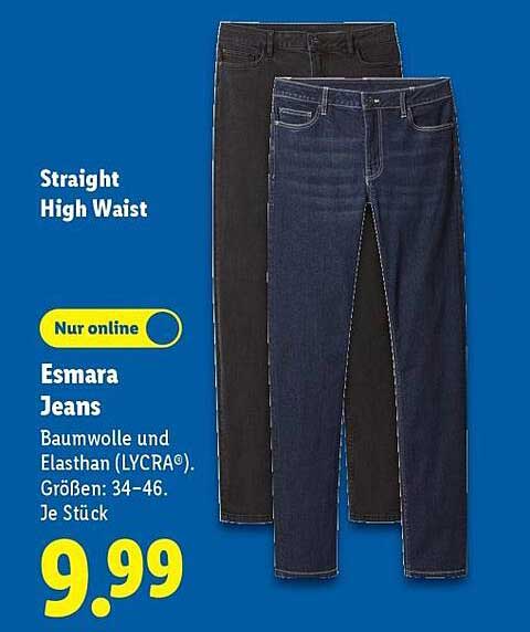 Esmara Jeans Straight High Waist – Nur online erhältlich!