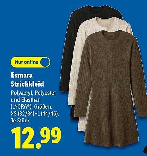 Esmara Strickkleid - Polyacryl, Polyester und Elasthan (LYCRA®)