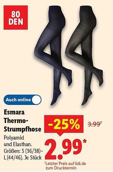Esmara Thermo-Strumpfhose -25%