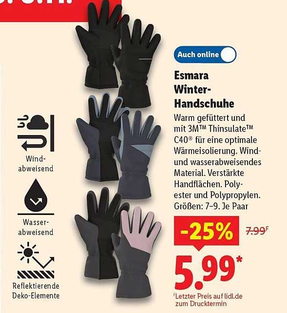 Esmara Winter-Handschuhe