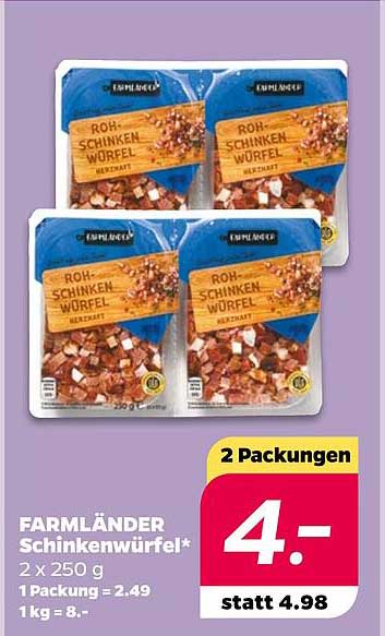 FARMLÄNDER Schinkenwürfel 2x250g