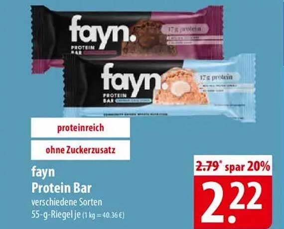 fayn Protein Bar - verschiedene Sorten