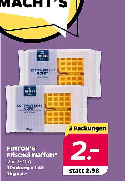 FINTON'S Frische Waffeln, 2 x 250 g
