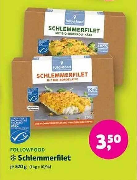 followfood Schlemmerfilet mit Bio-Brokkoli-Käse je 320 g