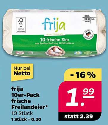 frija 10er-Pack frische Freiland-Eier