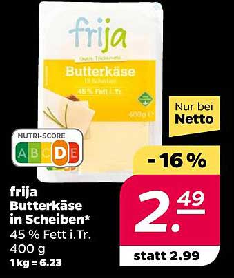 frija Butterkäse in Scheiben 400 g