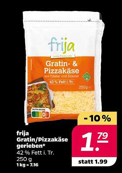 frija Gratin/Pizzakäse gerieben 250 g