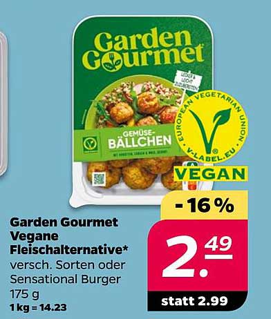 Garden Gourmet Vegane Fleischalternative – Gemüse-Bällchen