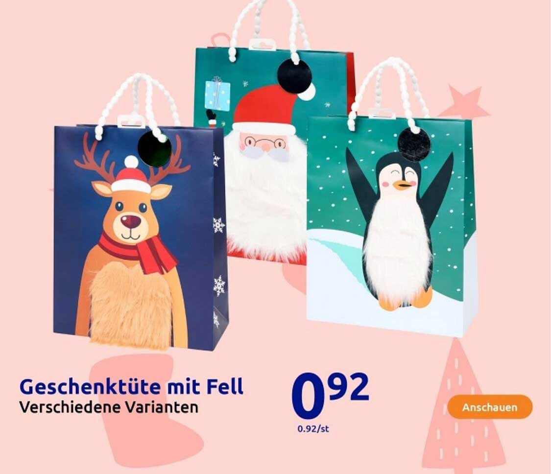 Geschenktüte mit Fell - Verschiedene Varianten