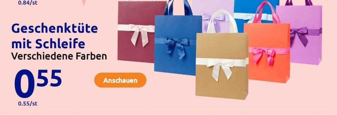 Geschenktüte mit Schleife - Verschiedene Farben