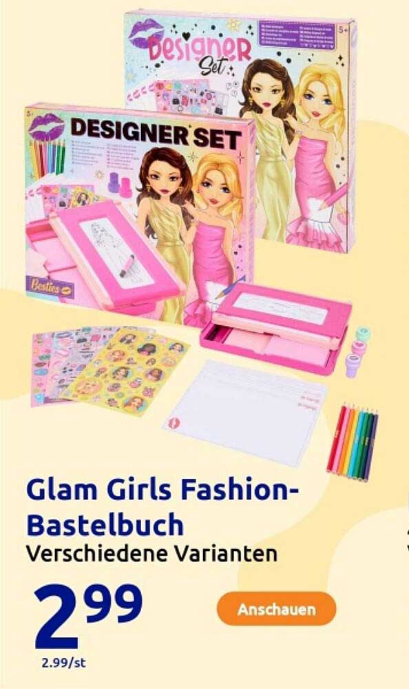 Glam Girls Fashion-Bastelbuch - Verschiedene Varianten