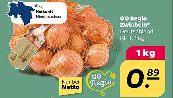 GO Regio Zwiebeln* Deutschland Kl. II, 1 kg