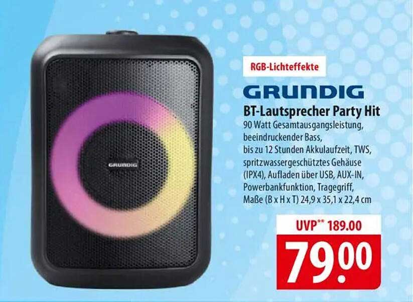 Grundig BT-Lautsprecher Party Hit