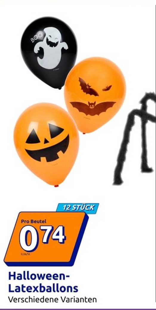 Halloween-Latexballons - 12 Stück