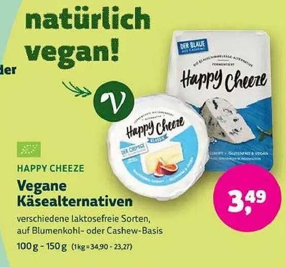 Happy Cheeze Vegane Käsealternativen