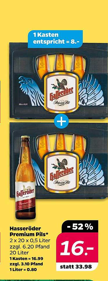 Hasseröder Premium Pils 2 x 20 x 0,5 Liter