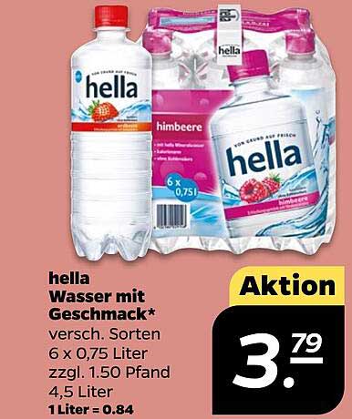 hella Wasser mit Geschmack – 6 x 0,75 Liter