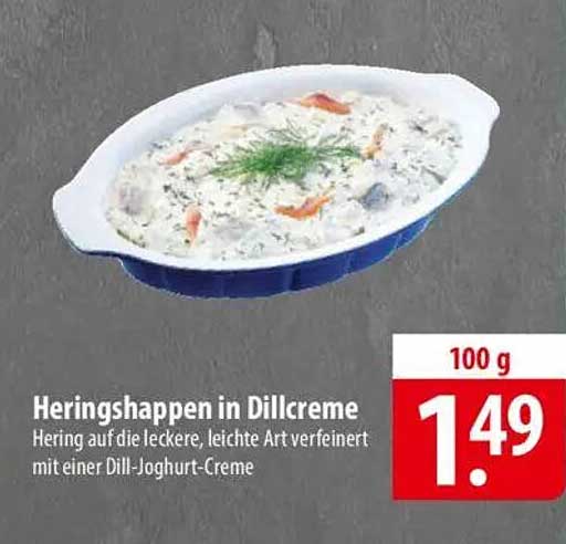 Heringshappen in Dillcreme