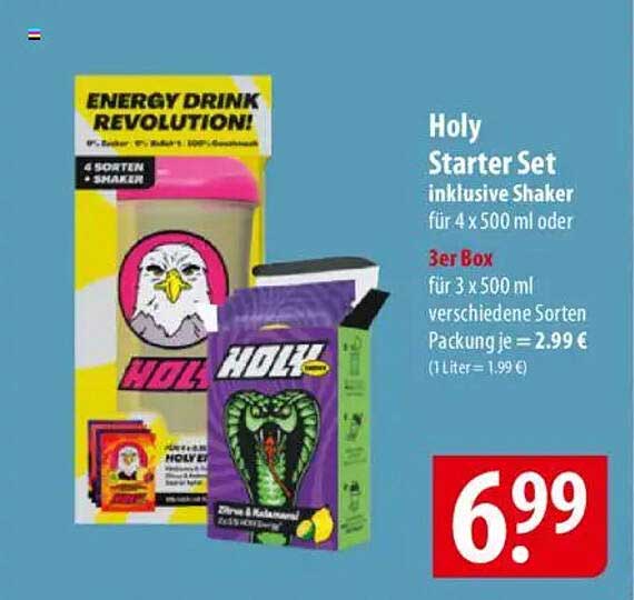 Holy Starter Set inklusive Shaker für 4 x 500 ml